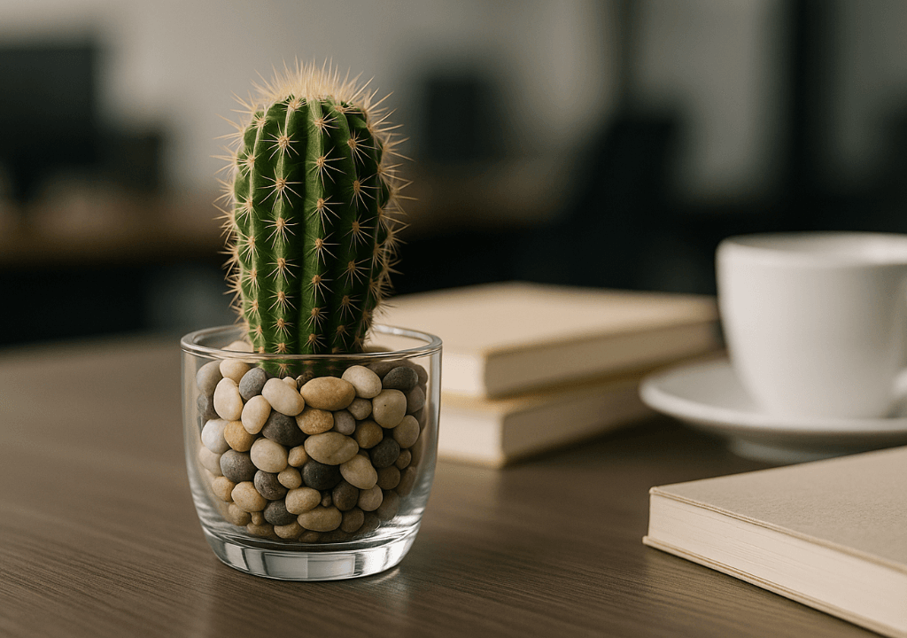 Cây xương rồng mini trang trí bàn làm việc văn phòng