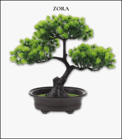 Cây Bonsai Giả Dáng Thông Nhật – Decor Để Bàn Thanh Lịch
