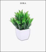 Cây Bonsai Giả Mini Eucalyptus 7cm – Chậu Vuông Trắng Trang Trí Bàn Làm Việc & Phòng Ngủ