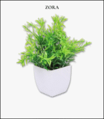 Cây Bonsai Giả Mini Eucalyptus 7cm – Chậu Vuông Trắng Trang Trí Bàn Làm Việc & Phòng Ngủ