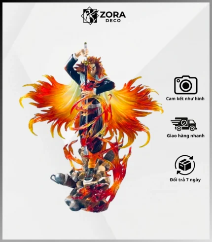 Mô Hình Kimetsu No Yaiba Viêm Trụ Rengoku Kyoujurou Cao 30cm _ Zora Deco