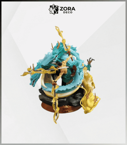 Mô Hình OnePiece Zoro Tam Long size 19cm - 2 đầu 3 kiếm 3 haki siêu ngầu - Figure OnePiece - Hộp Màu - G-10 _ Zora Deco