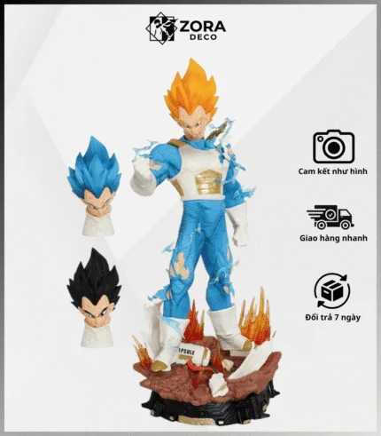 Mô hình DragonBall Vegeta Majin dáng đứng ngầu - Cao 31cm | Zora Deco