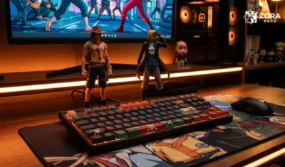Decor bàn học anime Portgas D. Ace, Sabo Zora Decor LED cam.