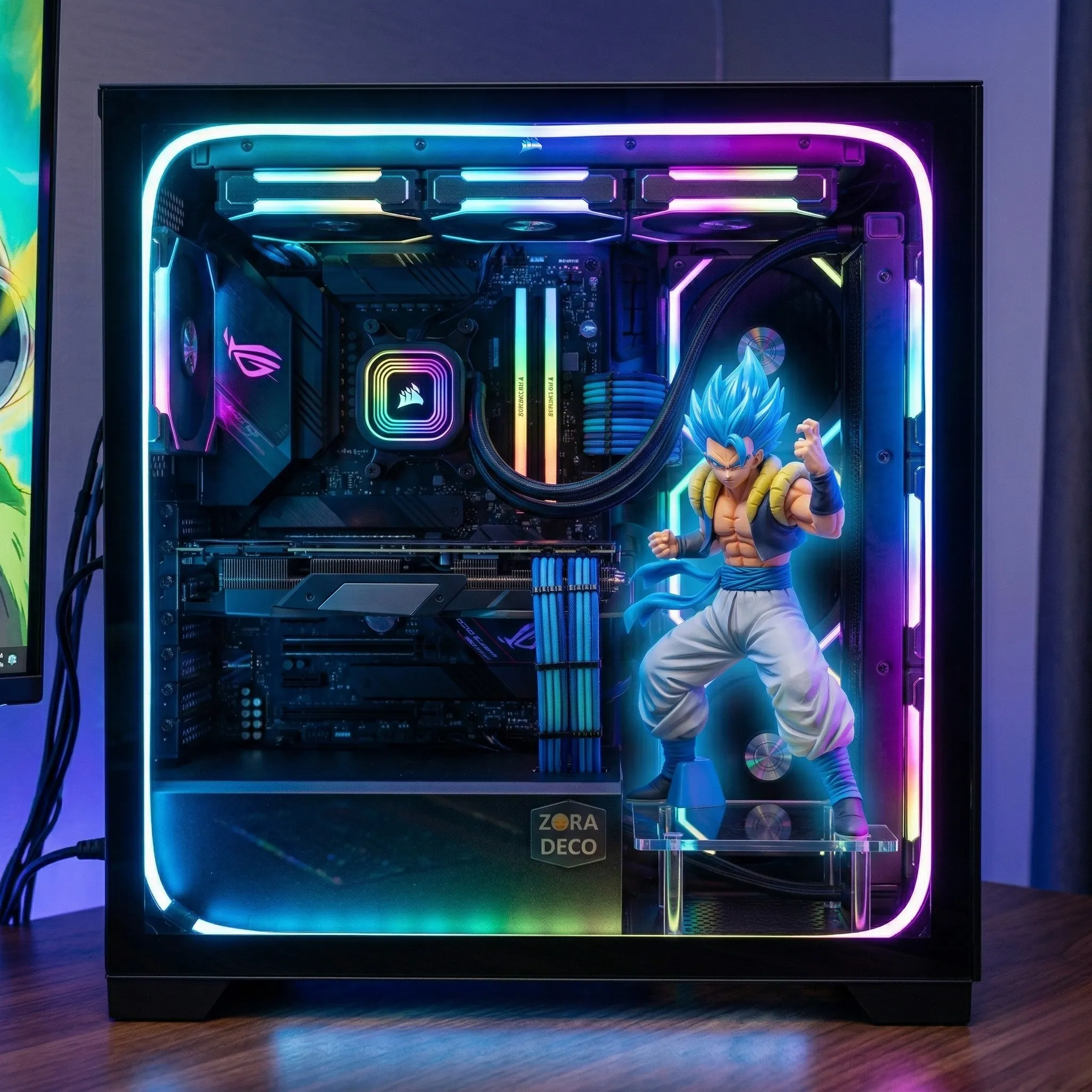 Ánh sáng RGB xanh dương là "bạn đồng hành" lý tưởng để tôn lên vẻ đẹp của Gogeta Blue.