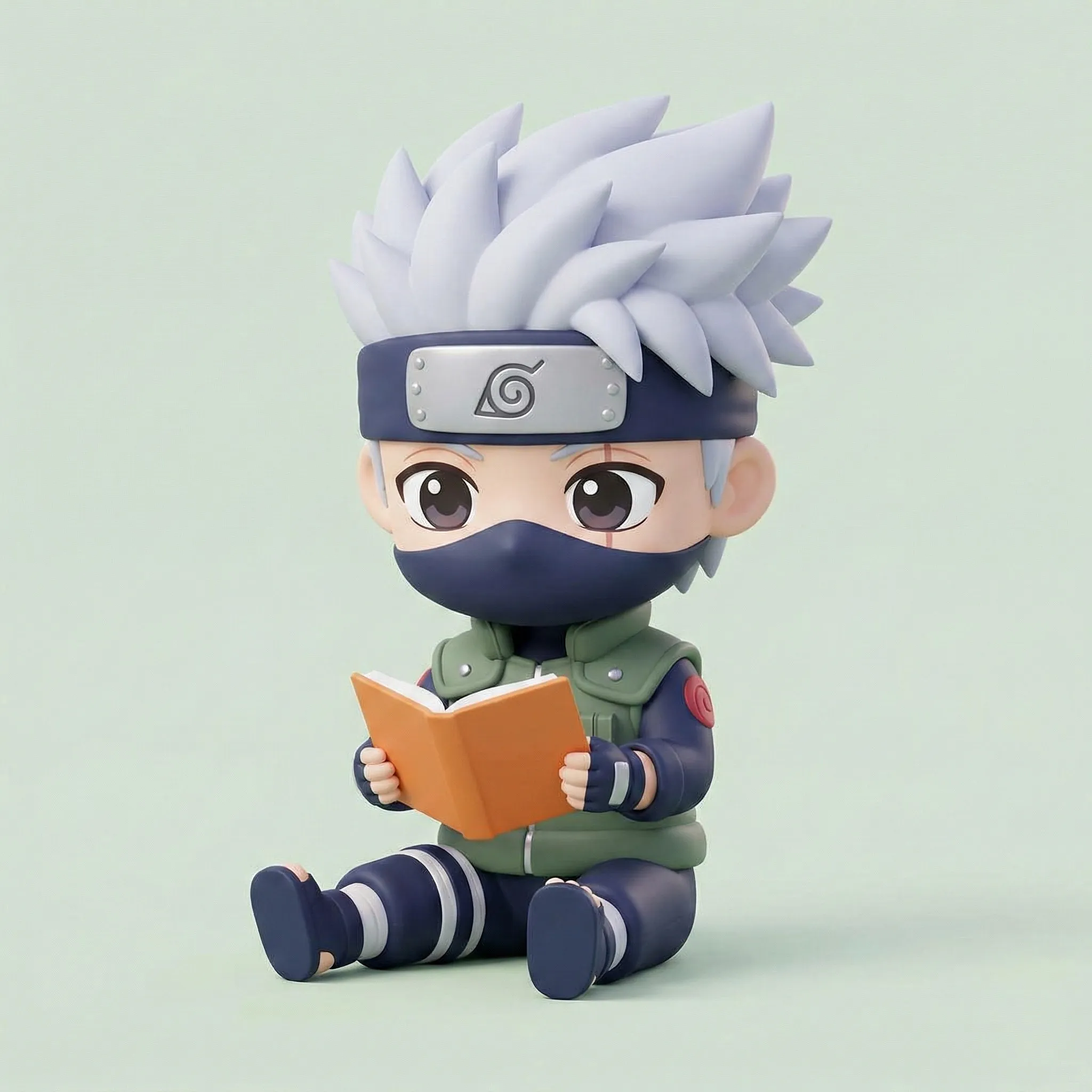 Sự kết hợp hoàn hảo giữa nét cool ngầu và vẻ đáng yêu của Kakashi phiên bản chibi.