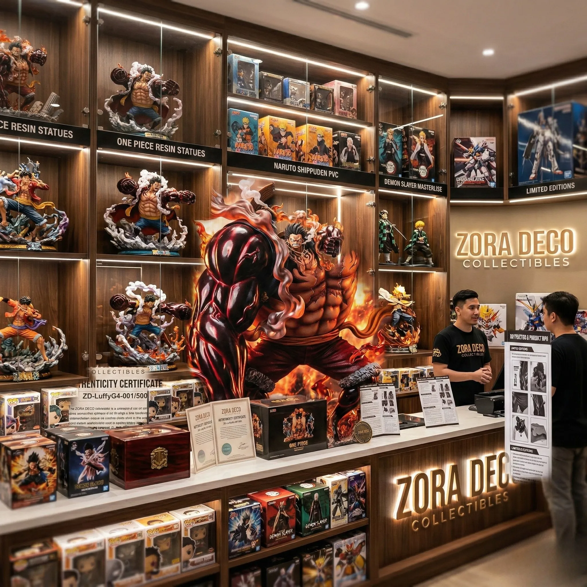 luffy gear 4 resin statue