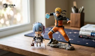 Decor bàn học anime Naruto Uzumaki, Rem Nendoroid Zora Decor.