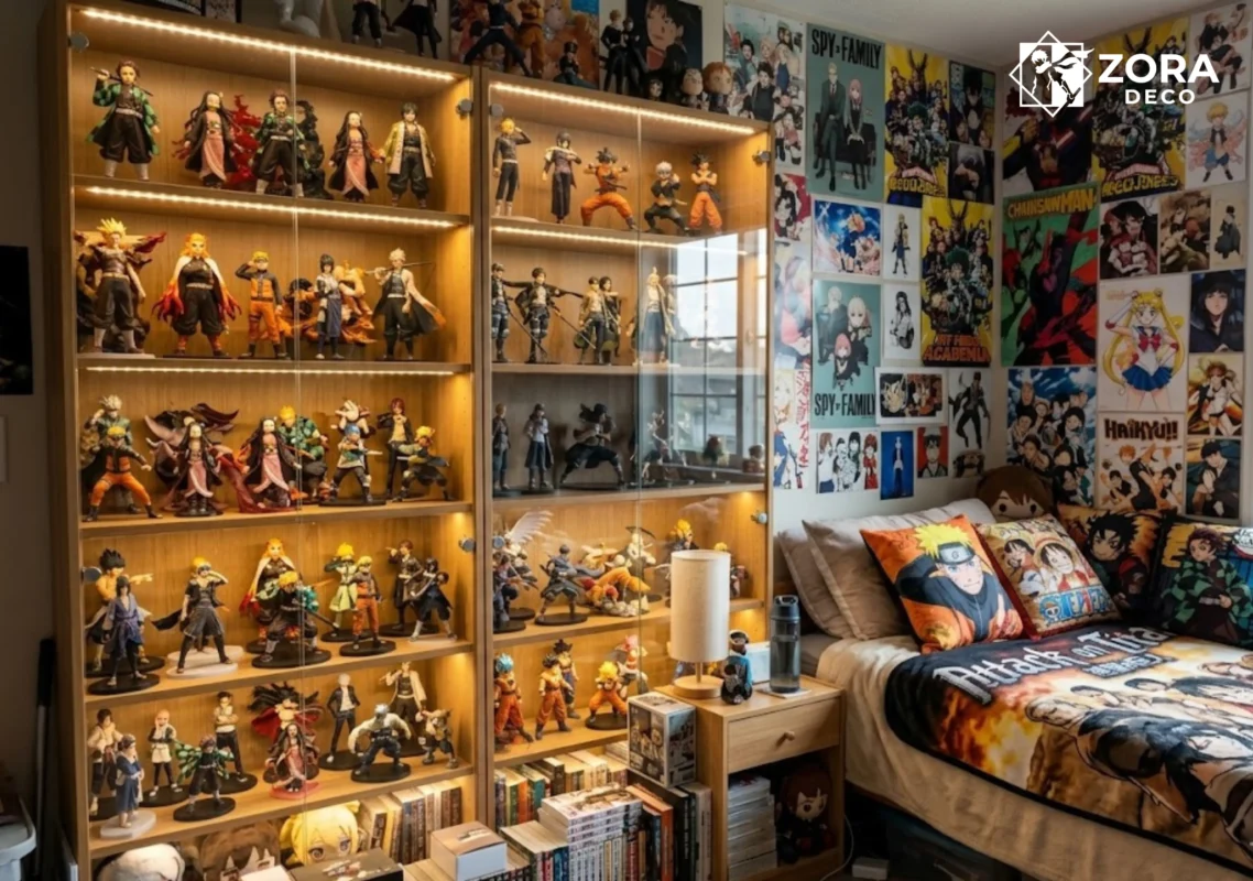 Mô hình decor nhà phong cách tủ kính anime Zora Deco.