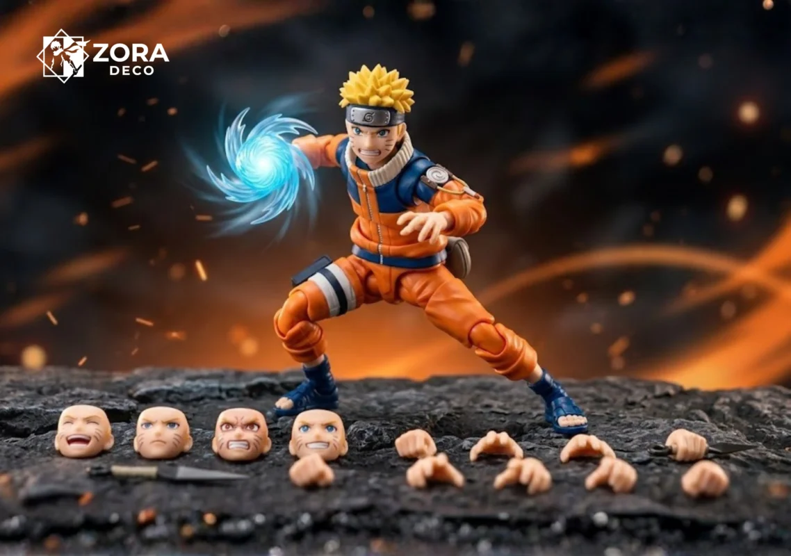 Mô hình Naruto có khớp tạo dáng chiêu thức Rasengan.