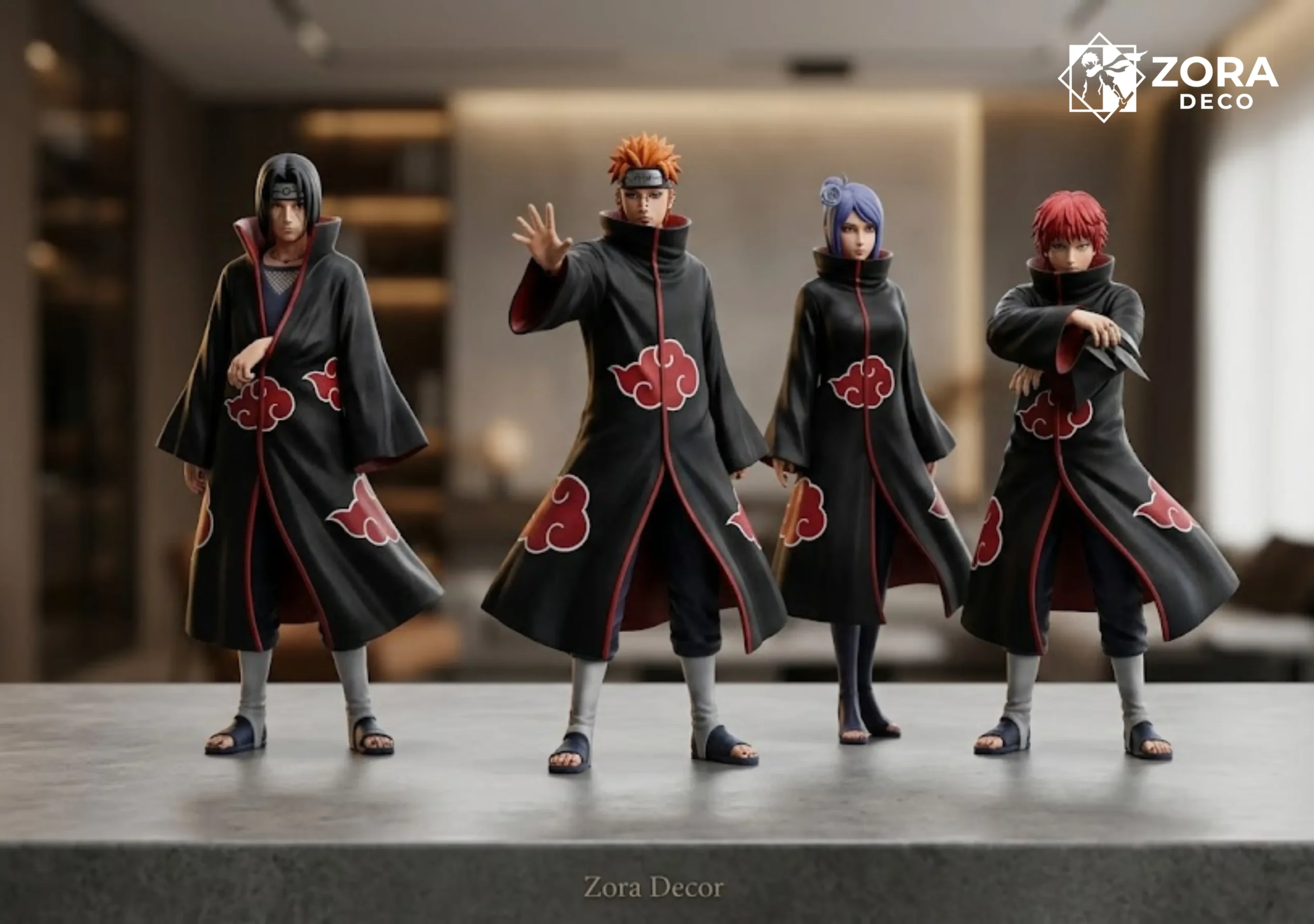 Bộ sưu tập mô hình Akatsuki nhiều thành viên trang trí nhà cửa