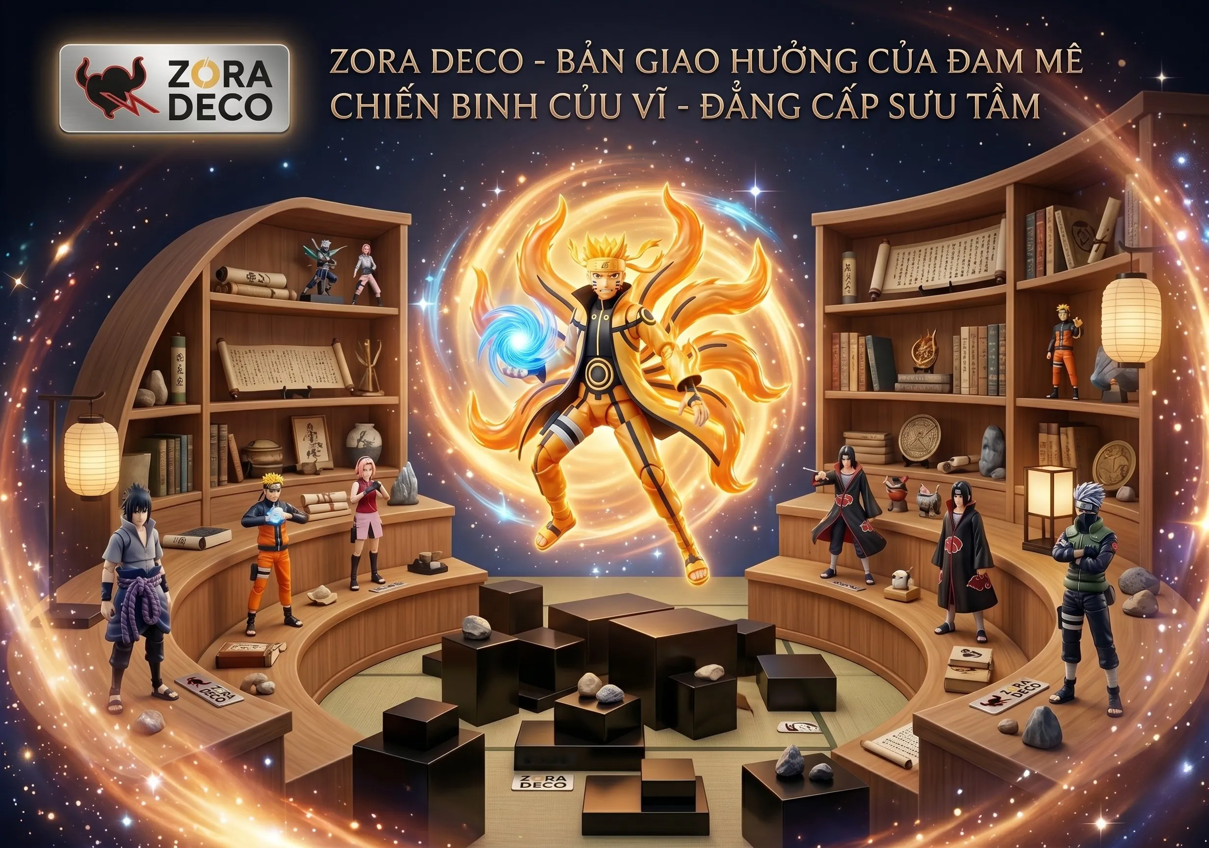 Banner mô hình Uzumaki Naruto Bandai chuyên nghiệp Zora Deco
